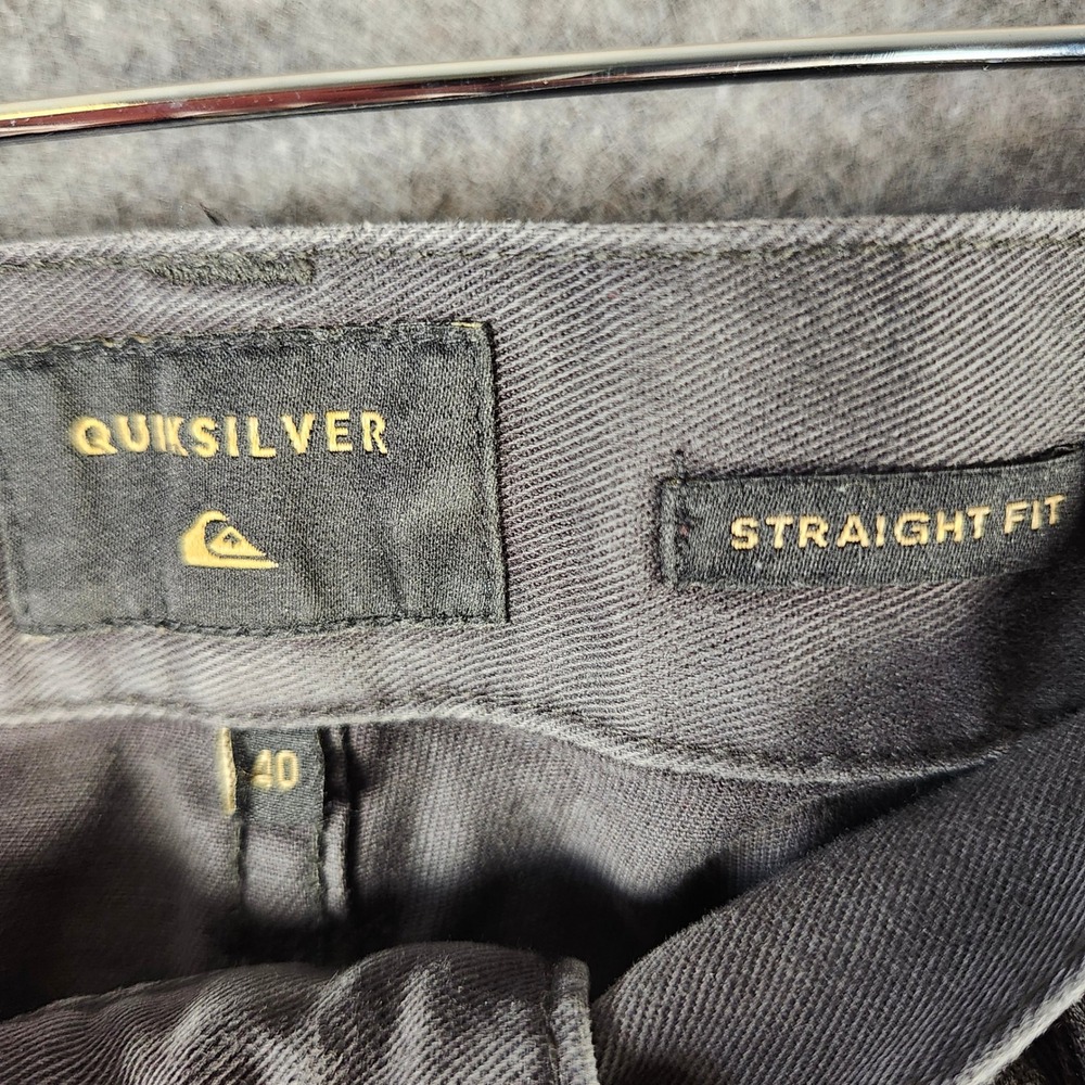 Quiksilver Jeans Revolver Straight Fit Pockets Stretch Men 40x30 Gray Y2K Skater - Picture 4 of 16